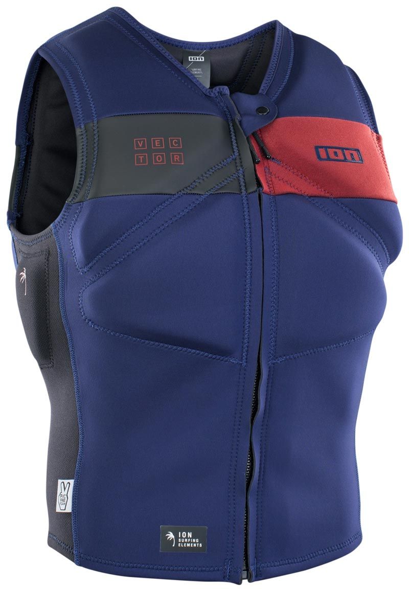 ION Vector Amp Front Zip Blue Half padded vest - Telstar Surf