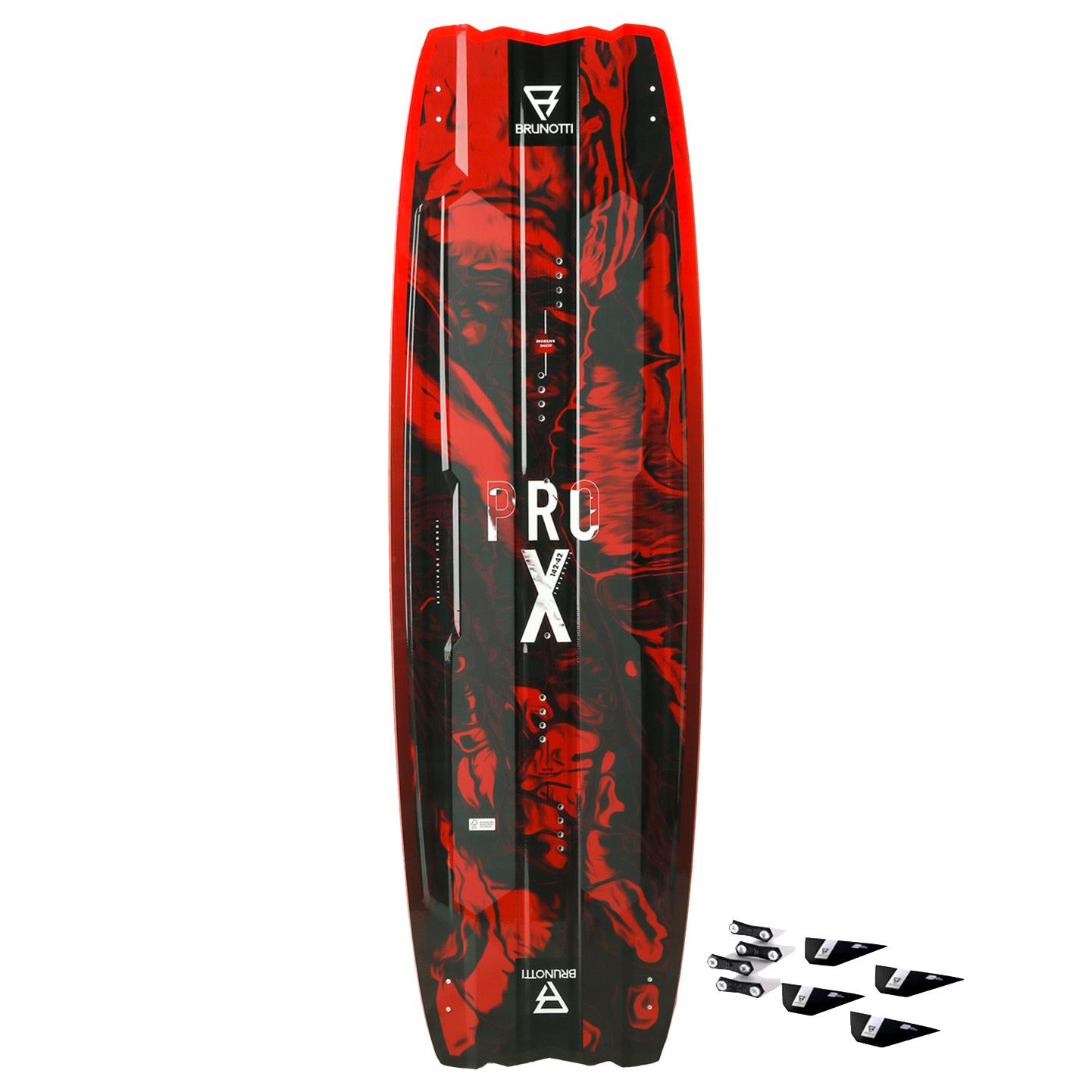 Brunotti PRO X Rood 2024 Twintip kiteboard Telstar Surf