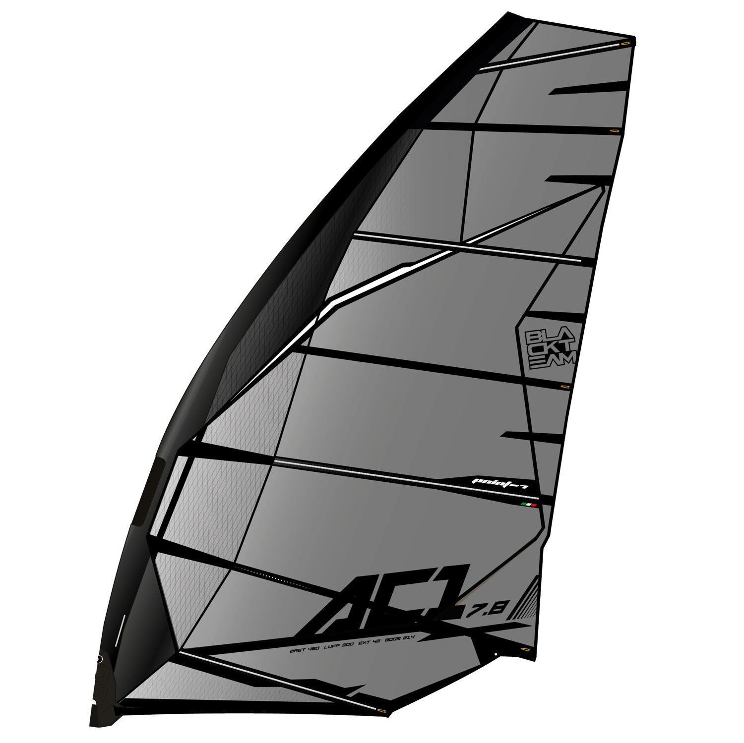 Point-7 AC-ONE 2023 Black Slalom sail - Telstar Surf