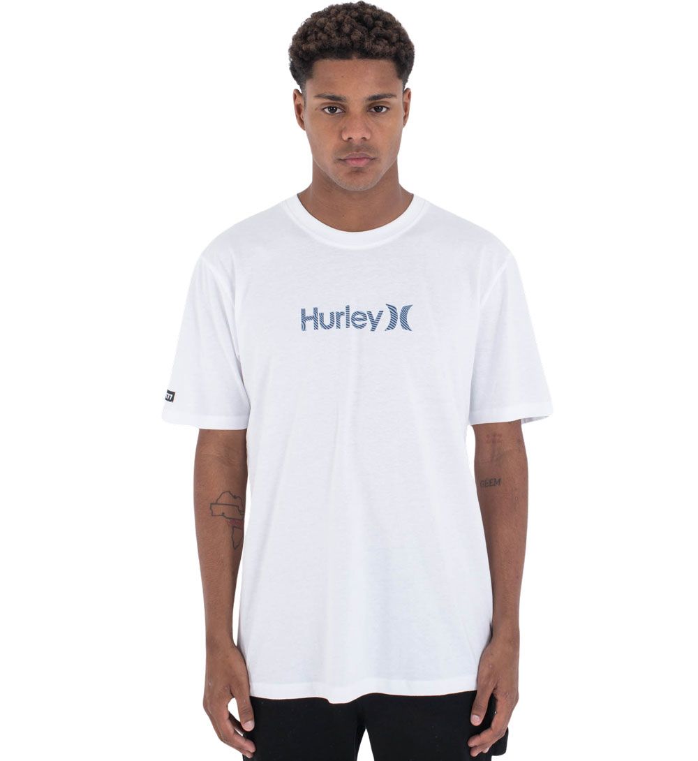 Hurley M Oceancare Totem SS Tee - Maglietta Uomo In Cotone Biologico - Stampa Frontale E Posteriore