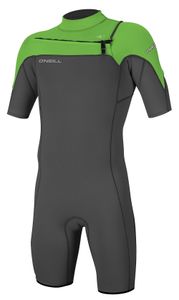 O'Neill Hammer 2mm Chest Zip S/S Grey Shorty wetsuit - Telstar Surf