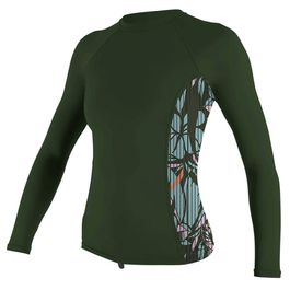 ★THE NORTH FACE☆W'S SURFY L/S RASHGUARD NT7TR32 O'Neill Wms Side Print L/S Green Women's rashguard - Telstar
