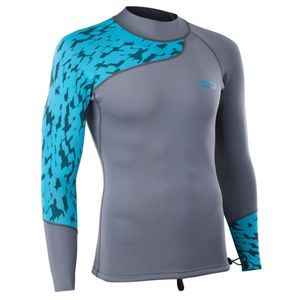 Wetsuit Top 3 mm Neopreen Wetsuit Jas Mannen Front Zip Lange Mouw Duikpak voor Zwemmen Surfen Snorkelen Kajakken Scuba Duiken 2XL Maat