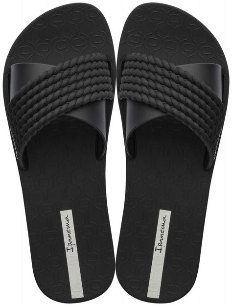 Ipanema Street II Fem Sandali Ciabatta Donna, Verde Scuro, Taglia 38 EU, Con Cinturini Lisci E Testurizzati, Tacco Zero, Per Spiaggia E Tempo Libero