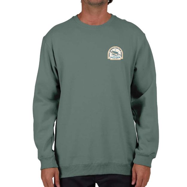 Salty Crew CHASER VINTAGE CREW FLEECE Green Sweat vest Telstar