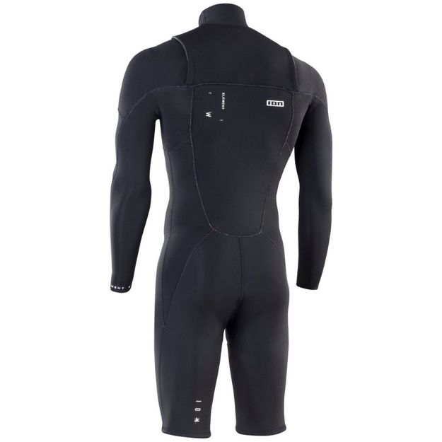 ION Element 2/2 Shorty Front Zip Black Shorty wetsuit - Telstar Surf